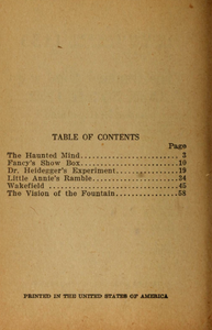 The Haunted Mind and Other Strange Tales