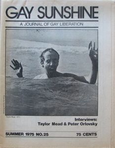 Gay Sunshine No. 25 Summer 1975