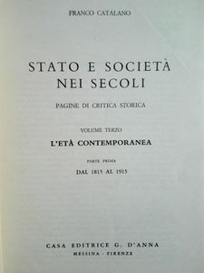 Stato e Società Nei Secoli 3: L'Età Contemporanea Parte Prima dal 1815 al 1915