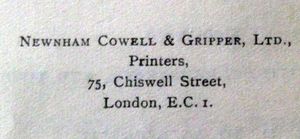 Newnham, Cowell and Gripper, Ltd.