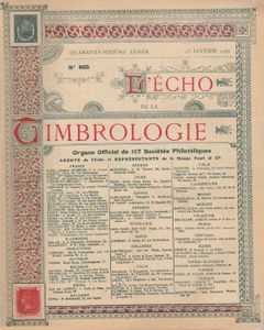 L'Echo de la Timbrologie N° 865 (15 Janvier 1932)