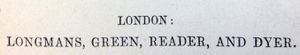 Longmans, Green, Reader, and Dyer