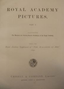Royal Academy Pictures. Part I (1890)