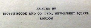 Spottiswoode & Co., Ltd.