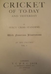 Cricket of To-Day and Yesterday Vol. I