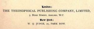 The Theosophical Publishing Company, Limited
