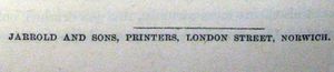 Jarrold and Sons, Printers