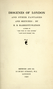Diogenes of London and Other Fantasies and Sketches