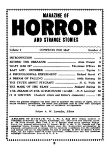 Magazine of Horror, No. 4