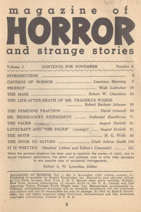 Magazine of Horror, No. 6