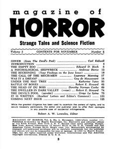 Magazine of Horror, No. 11