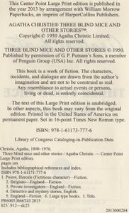 Three Blind Mice and Other Stories