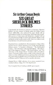 Six Great Sherlock Holmes Stories