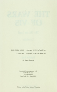 The Wars of Vis: The Storm Lord / Anackire
