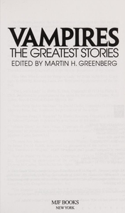 Vampires: The Greatest Stories