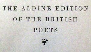 The Aldine Edition of the British Poets
