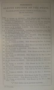 The Aldine Edition of the British Poets