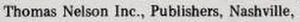 Thomas Nelson Inc., Publishers