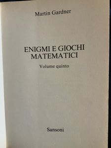 Enigmi e giochi matematici - Volume 5°