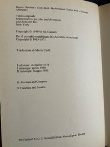 Enigmi e giochi matematici - Volume 5°
