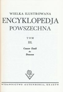 Encyklopedja Powszechna Wydawnictwa Gutenberga (Tom 3: Cauer Emil do Dewon)