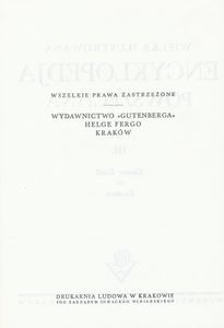 Encyklopedja Powszechna Wydawnictwa Gutenberga (Tom 3: Cauer Emil do Dewon)
