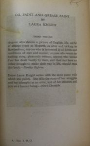 Oil Paint and Grease Paint: Autobiography of Laura Knight - Third Volume