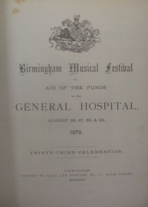 The Birmingham Musical Festival 1879