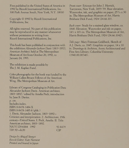 Alexander Jackson Davis: American Architect 1803–1892