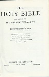 The Holy Bible Containing the Old and New Testaments (Revised Standard Version)