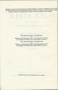 The Holy Bible Containing the Old and New Testaments (Revised Standard Version)