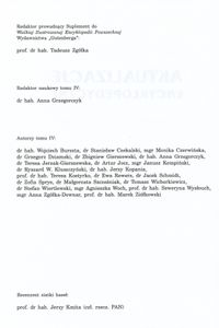 Aktualizacje Encyklopedyczne (Tom 4: Kultura - Sztuka)