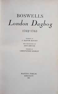 Boswell's London Dagbog (1762-1763)