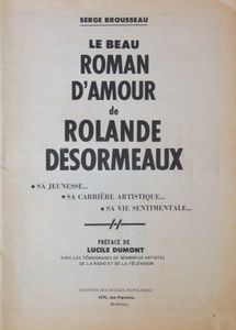 Le Beau Roman d'Amour de Rolande Desormeaux