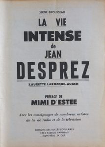 La Vie Intense de Jean Despréz
