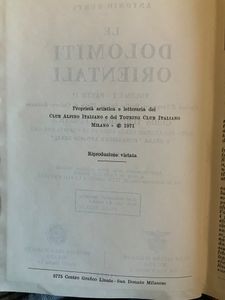 Guida dei Monti d'Italia - Dolomiti Orientali - Volume I - Parte 1