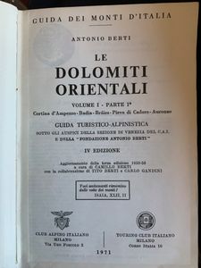 Guida dei Monti d'Italia - Dolomiti Orientali - Volume I - Parte 1