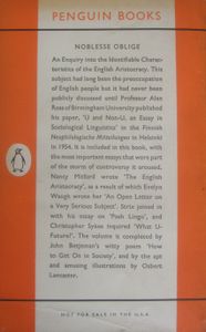 Noblesse Oblige: An Enquiry into the Identifiable Characteristics of the English Artistocracy