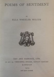 Poems of Sentiment and Progress