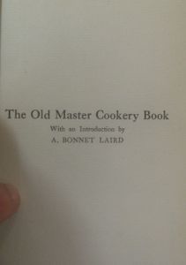 The Old Master Cookery Book