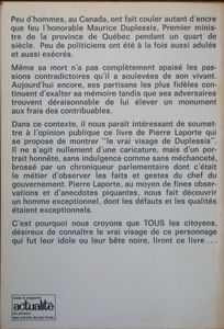 Le Vrai Visage de Duplessis