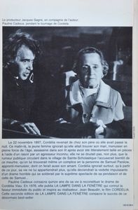 Cordélia ou La Lampe Dans la Fenêtre