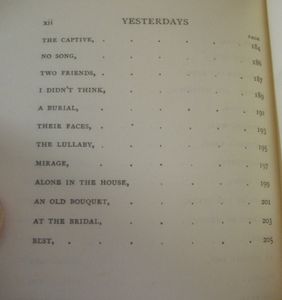 Poems of Experience & Yesterdays