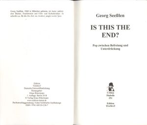 Is This The End? - Pop zwischen Befreiung und Unterdrückung