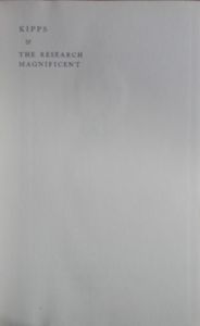 Kipps & The Research Magnificent