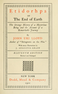 Etidorpha; or, The End of Earth