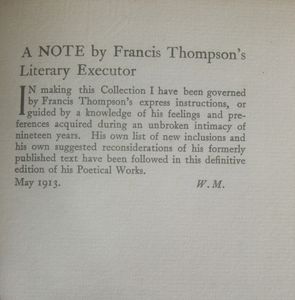 The Works of Francis Thompson - Poems: Volume I