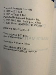 I grandi matematici