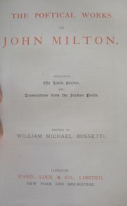 The Poetical Works of John Milton. Including the Latin Poems, and Translations from the Italian Poets