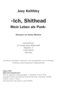 Ich, Shithead - Mein Leben als Punk